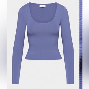 Aritzia Contour Long Sleeve Nightshade Blue